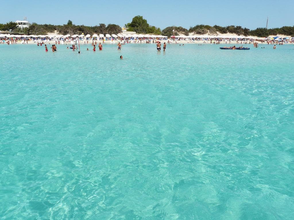 La spiaggia di Pescoluse