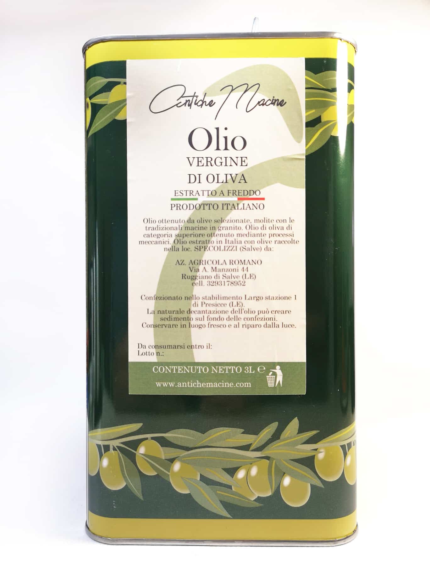 olio 3 lt vergine